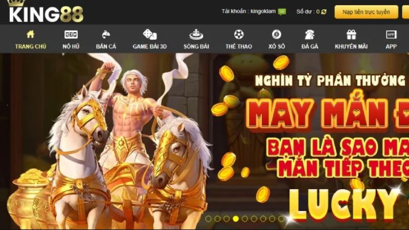 King88 | Tận Hưởng Giải Trí Hàng Đầu Dành Cho Dân Cược 3 Giao diện vô cùng thu hút cược thủ