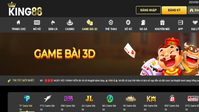 King88 | Tận Hưởng Giải Trí Hàng Đầu Dành Cho Dân Cược 5 Chơi game bài nhận thưởng siêu khủng tại nhà cái